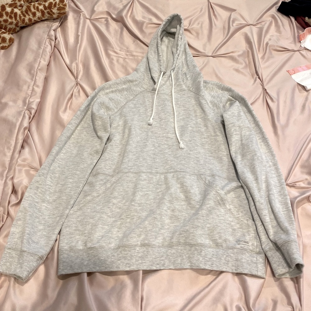 Light grey/silver thin long sleeved hoodie.